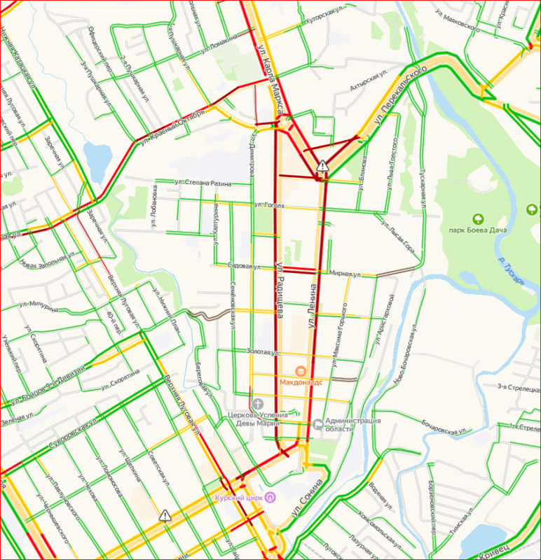 Карта движения транспорта курск