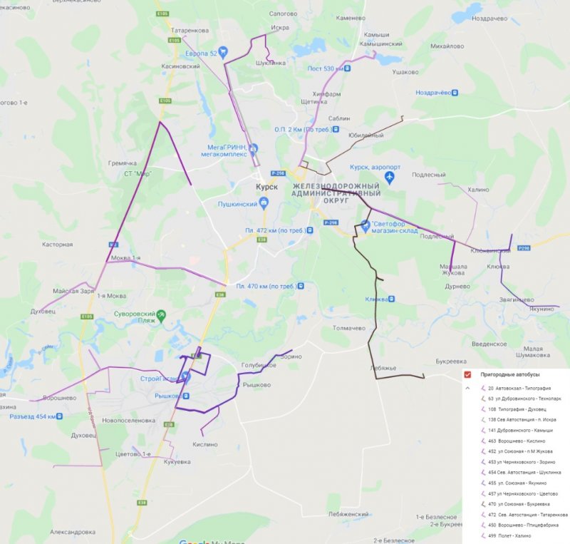 Карта транспорта курск движения онлайн