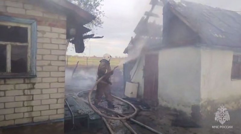 Курянка палила мусор и сожгла свои хозпостройки