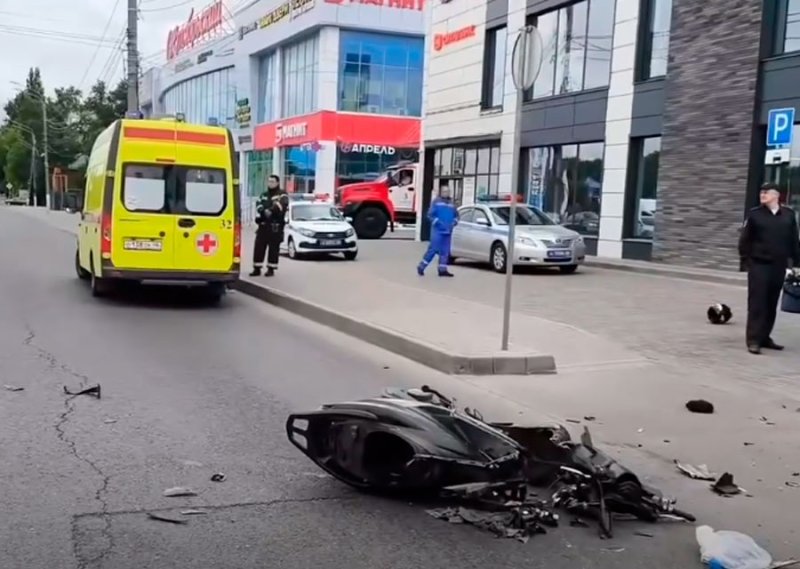 В Курске ГАИ обнародовала видео ДТП с гибелью водителя скутера