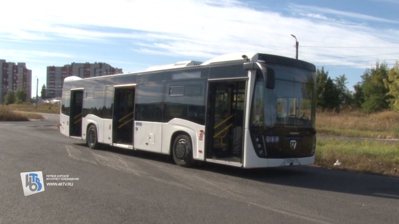 Новый автобус КАМАЗ большого класса тестируют на улицах Курска